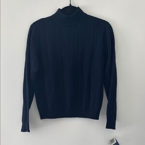 100% Merino Wool Charter Club Petite Navy Sweater